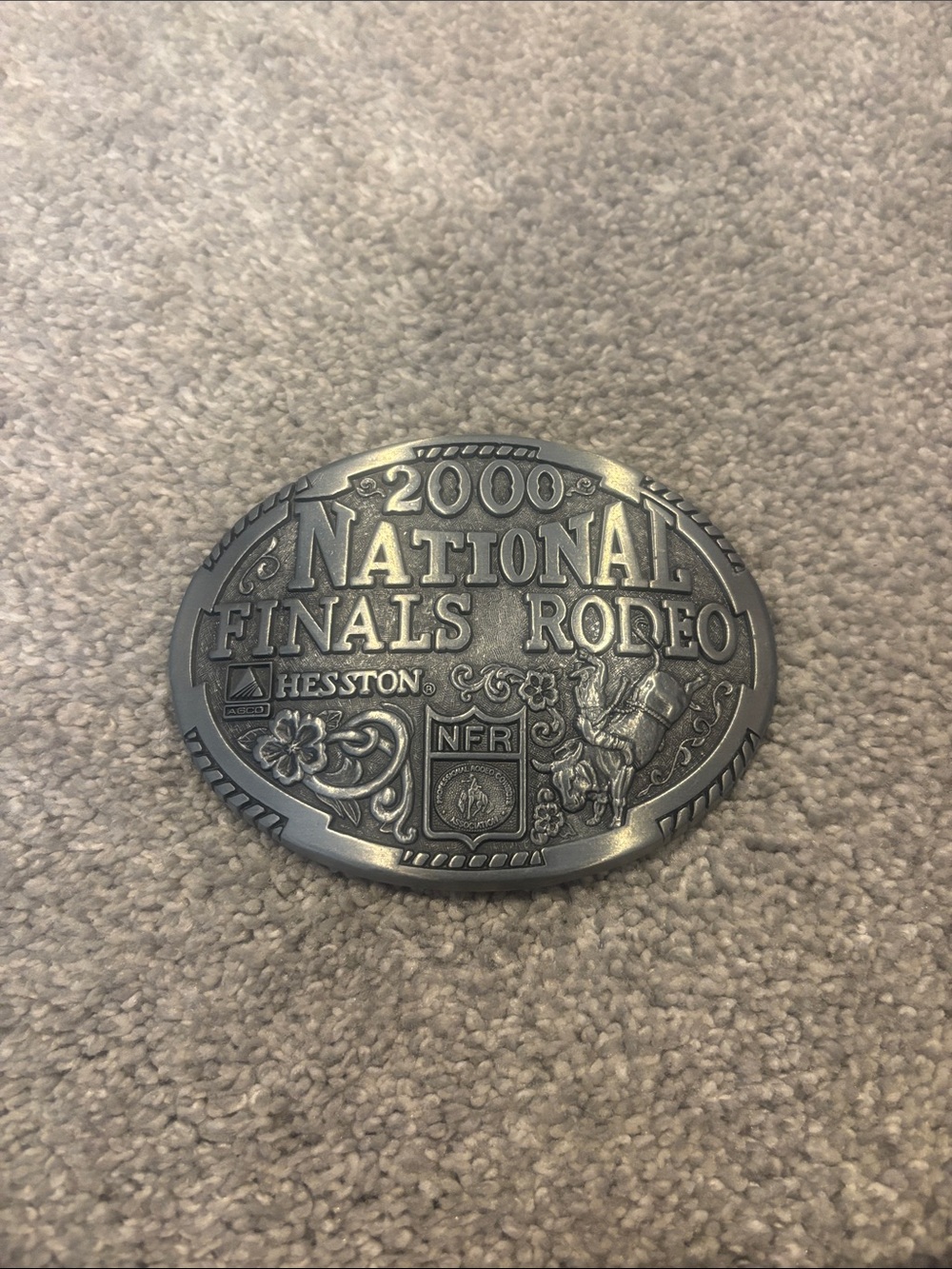 Vintage Hesston National Finals Rodeo belt buckle.